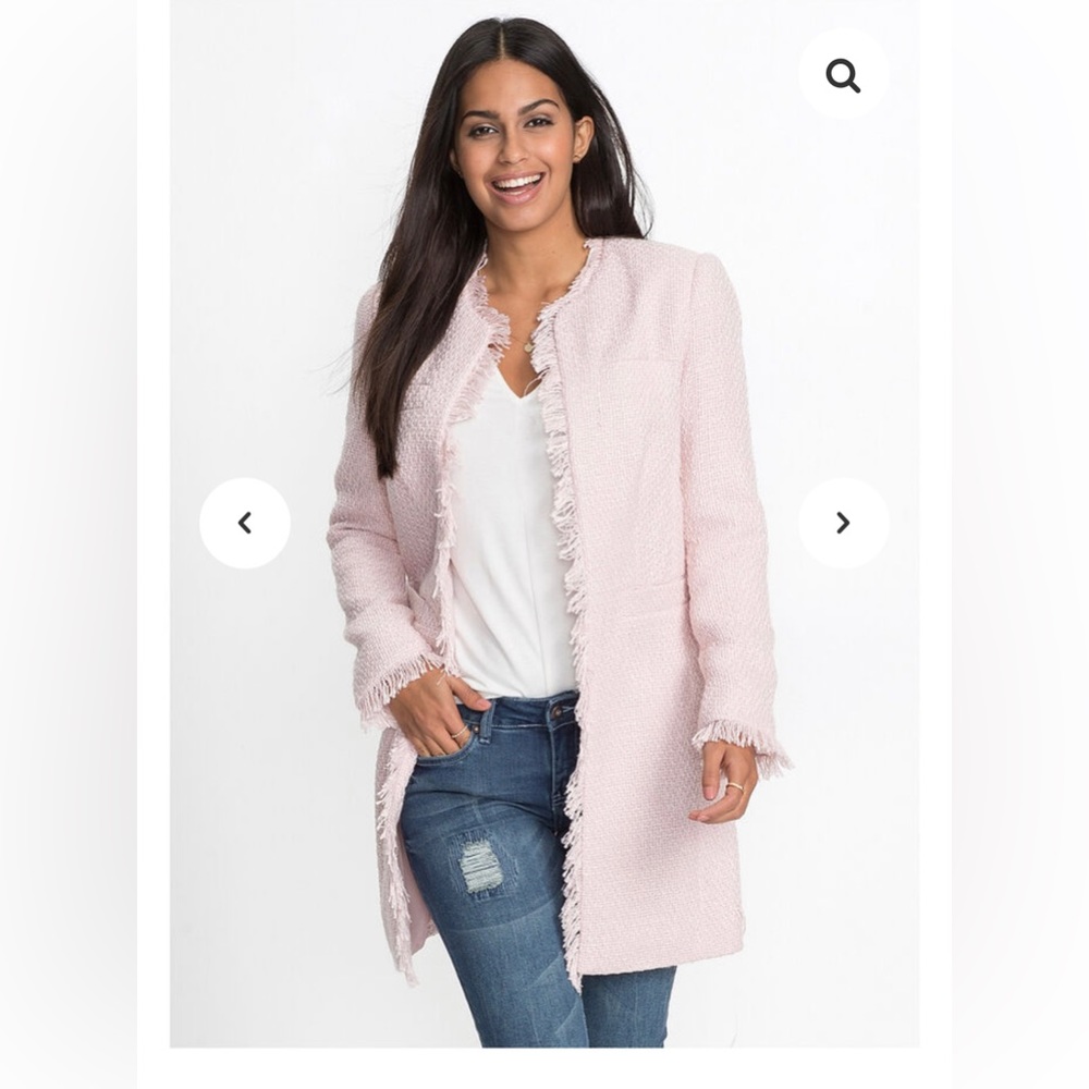 Venus Open Front Tweed Fringe Venus Light Pink
Jacket